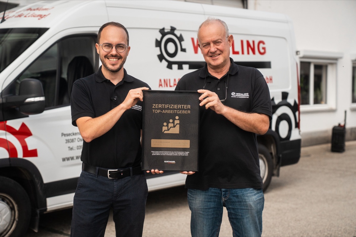 Auszeichnung „Zertifizierter Top-Arbeitgeber“ - Wehling Anlagen- und Maschinenbau GmbH